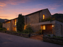 Villa con ampio parco san Piero in Bagno vista notturna