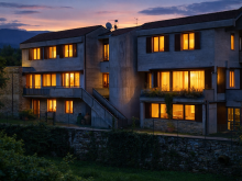 Villa con ampio parco san Piero in Bagno retro notturno